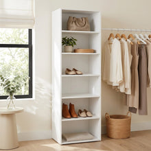 Load image into Gallery viewer, 23959-payette-6-shelf-wardrobe-white-2608112