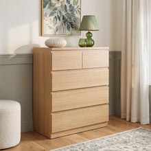 Load image into Gallery viewer, 23934-tongass-5-drawer-tallboy-oak-260812