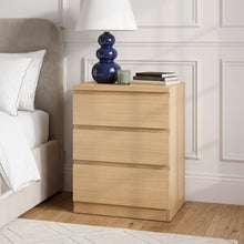 Load image into Gallery viewer, 23932-tongass-bedside-table-with-3-drawers-oak-2608121