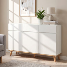 Load image into Gallery viewer, Hudson 1.35m Sideboard Buffet Table - White
