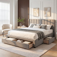 Load image into Gallery viewer, 23182-hopkins-super-king-bed-frame-with-storage-light-grey-2608121