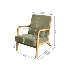 Load image into Gallery viewer, lt11003-taru-corduroy-armchair-green-2608131