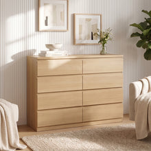 Load image into Gallery viewer, 23938-tongass-8-drawer-lowboy-oak-2608132