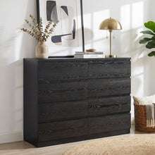 Load image into Gallery viewer, 23810-tongass-wooden-8-drawers-lowboy-black-2608132