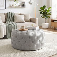 Load image into Gallery viewer, lt11111-disk-linen-ottoman-grey-2608132