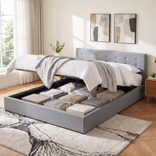 Load image into Gallery viewer, Abigail Super King Gas Lift Bed Frame - Grey