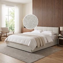 Load image into Gallery viewer, Maro Queen Gas Lift Bed Frame - Linen Beige