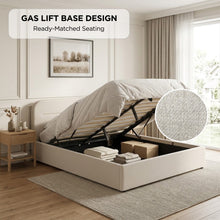 Load image into Gallery viewer, lt11093-steady-queen-gas-lift-bed-frame-linen-beige-2608141