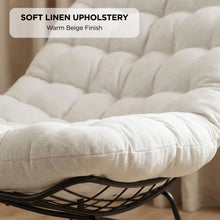 Load image into Gallery viewer, Naro Linen Rocking ArmChair - Beige