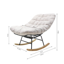 Load image into Gallery viewer, Naro Linen Rocking Armchair - Brown