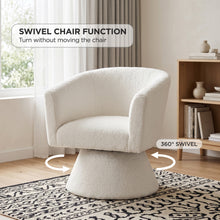 Load image into Gallery viewer, lt11099-hug-boucle-swivel-armchair-white-2608142
