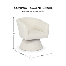 Load image into Gallery viewer, lt11099-hug-boucle-swivel-armchair-white-2608141