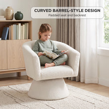 Load image into Gallery viewer, lt11099-hug-boucle-swivel-armchair-white-2608143
