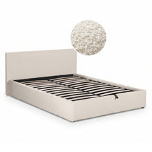 Load image into Gallery viewer, Lifteo Boucle Double Gas Lift Bed Frame - Beige