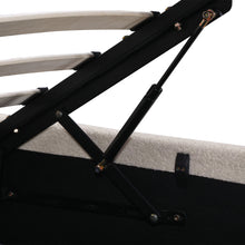 Load image into Gallery viewer, Lifteo Boucle Double Gas Lift Bed Frame - Beige