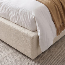 Load image into Gallery viewer, Lifteo Boucle Double Gas Lift Bed Frame - Beige