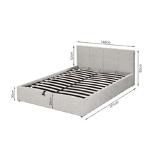 Load image into Gallery viewer, Elevon Double Gas Lift Bed Frame - Linen Grey