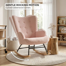Load image into Gallery viewer, lt11054-ava-boucle-rocking-armchair-pink-2608182