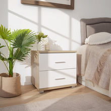 Load image into Gallery viewer, Bram Bedside Table - Oak + White