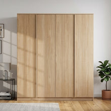 Load image into Gallery viewer, lt10357-benny-4-door-wardrobe-light-teak-2608182