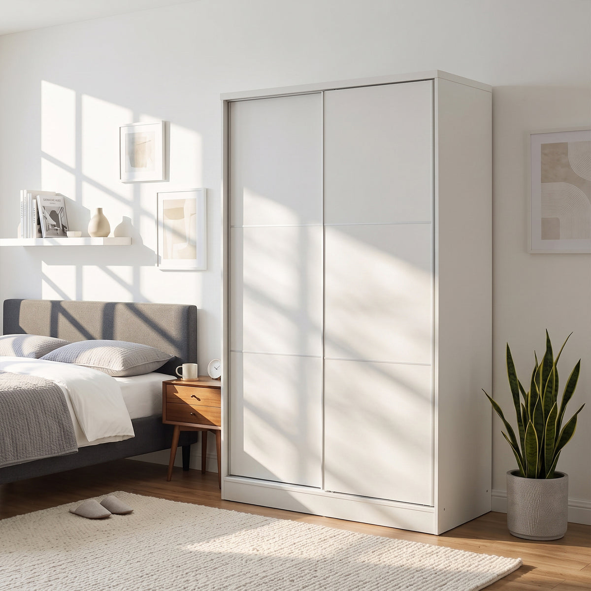 Tonto 120cm Wardrobe With Sliding Doors - White