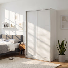 Load image into Gallery viewer, Tonto 120cm Wardrobe With Sliding Doors - White