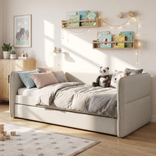 Load image into Gallery viewer, 23189-joyce-single-trundle-bed-frame-natural-oat-2608182