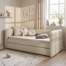 Load image into Gallery viewer, 23189-joyce-single-trundle-bed-frame-natural-oat-2608181