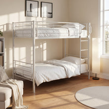 Load image into Gallery viewer, 23007-owen-single-metal-bunk-bed-frame-white-2608181