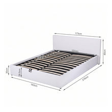 Load image into Gallery viewer, Lifteo Teddy Boucle Queen Gas Lift Bed Frame - White