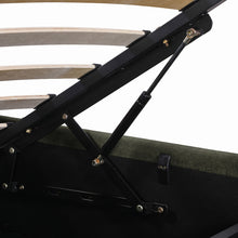 Load image into Gallery viewer, Lifteo Teddy Boucle Queen Gas Lift Bed Frame - Dark Green