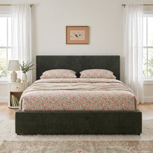 Load image into Gallery viewer, Lifteo Teddy Boucle Queen Gas Lift Bed Frame - Dark Green