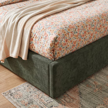 Load image into Gallery viewer, Lifteo Teddy Boucle Queen Gas Lift Bed Frame - Dark Green