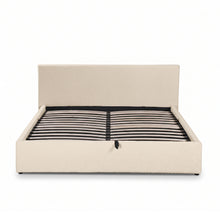 Load image into Gallery viewer, Lifteo Boucle Queen Gas Lift Bed Frame - Light Beige