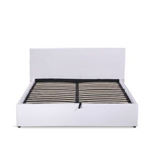 Load image into Gallery viewer, Lifteo Teddy Boucle Double Gas Lift Bed Frame - White