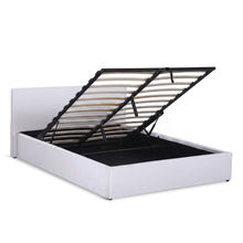 Load image into Gallery viewer, Lifteo Teddy Boucle Double Gas Lift Bed Frame - White