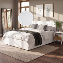 Load image into Gallery viewer, Lifteo Teddy Boucle Double Gas Lift Bed Frame - White