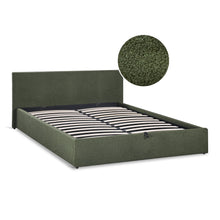 Load image into Gallery viewer, Lifteo Boucle Queen Gas Lift Bed Frame - Dark Green