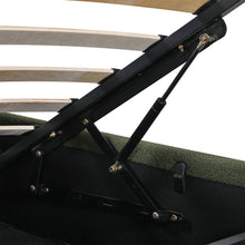 Load image into Gallery viewer, Lifteo Boucle Queen Gas Lift Bed Frame - Dark Green