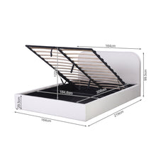 Load image into Gallery viewer, Lull Boucle Queen Gas Lift Bed Frame - Beige (p1=0.196m³ - 21kg)(p2=0.120m³ - 23kg)(T=0.316m³ - 44kg)