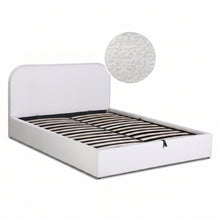 Load image into Gallery viewer, Lull Boucle Queen Gas Lift Bed Frame - Beige (p1=0.196m³ - 21kg)(p2=0.120m³ - 23kg)(T=0.316m³ - 44kg)