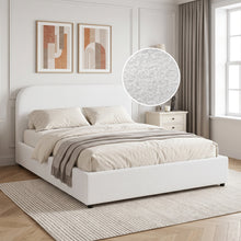 Load image into Gallery viewer, Lull Boucle Queen Gas Lift Bed Frame - Beige (p1=0.196m³ - 21kg)(p2=0.120m³ - 23kg)(T=0.316m³ - 44kg)