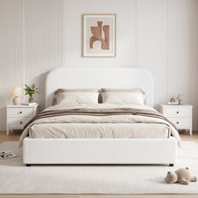 Load image into Gallery viewer, Lull Boucle Queen Gas Lift Bed Frame - Beige (p1=0.196m³ - 21kg)(p2=0.120m³ - 23kg)(T=0.316m³ - 44kg)