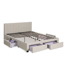 Load image into Gallery viewer, Eleanor Queen Bed Frame with 4 Drawers - Beige