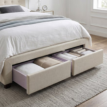 Load image into Gallery viewer, Eleanor Queen Bed Frame with 4 Drawers - Beige