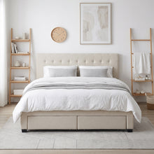 Load image into Gallery viewer, Eleanor Queen Bed Frame with 4 Drawers - Beige