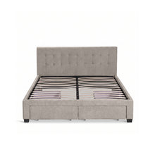 Load image into Gallery viewer, Eleanor Queen Bed Frame with 4 Drawers - Light Taupe