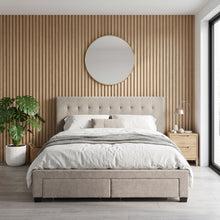Load image into Gallery viewer, Eleanor Queen Bed Frame with 4 Drawers - Light Taupe