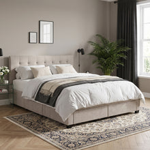 Load image into Gallery viewer, Eleanor Queen Bed Frame with 4 Drawers - Light Taupe
