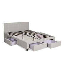 Load image into Gallery viewer, Eleanor Queen Bed Frame with 4 Drawers - Light Beige